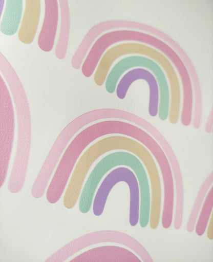 24 Pastel Rainbow Wall Art Stickers Decals - Old Style