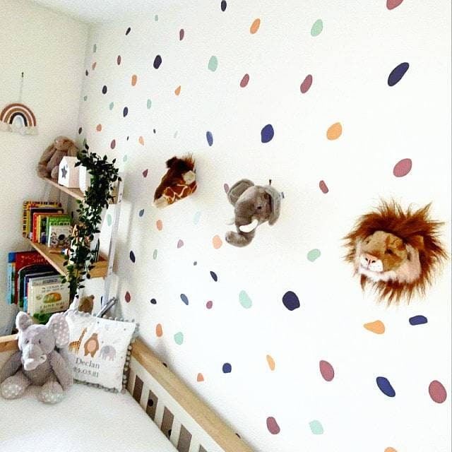 Modern Boho Chic Polka Dot Stickers Wall Decals For Kids Rooms Nursery Childrens Wall Art Vinyl Stickers Colour Dots Spots