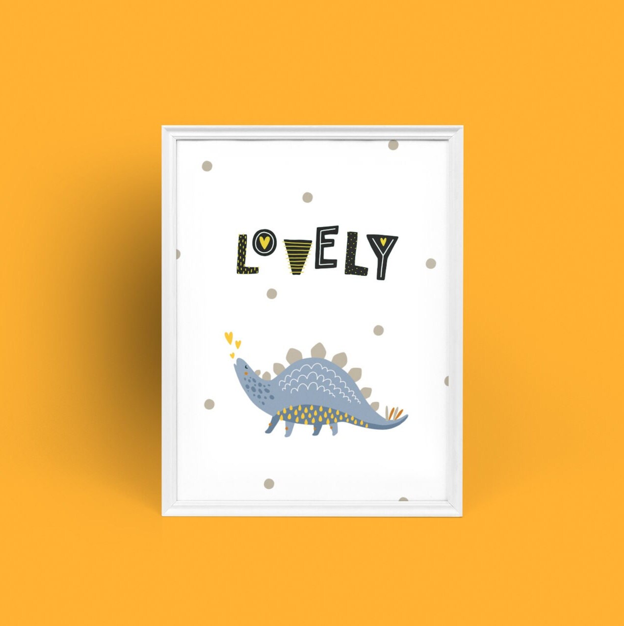 Lovely Text Dinosaur Children's Print