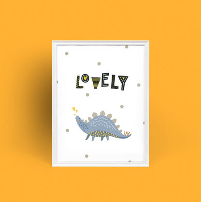 Lovely Text Dinosaur Children's Print
