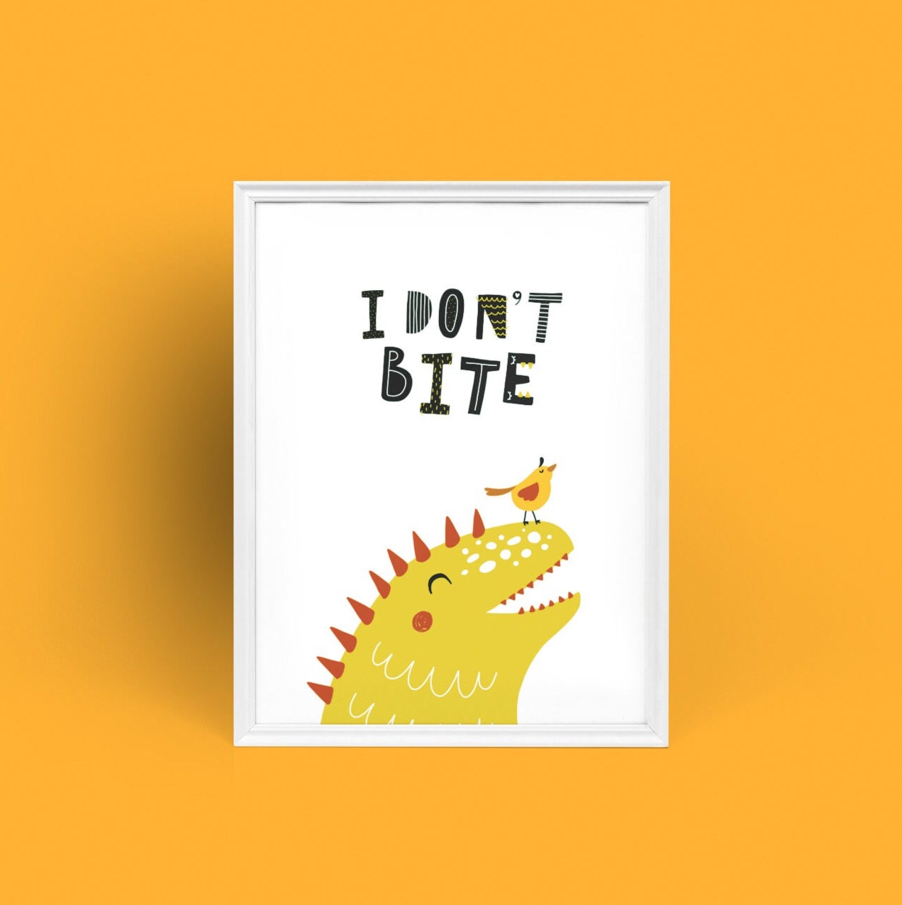I Don't Bite Dinosaur Children's Print