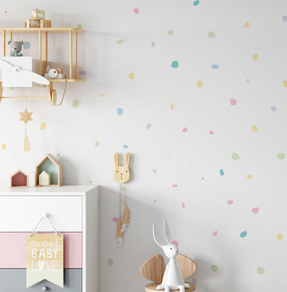 Danish Pastel Irregular Polka Dot Wall Stickers