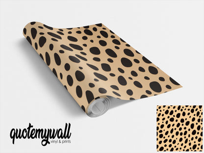 Cheetah Pattern Print Self Adhesive Furniture Wrap