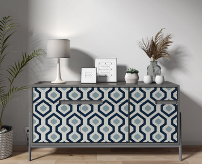 Blue Abstract Furniture/Wall Vinyl Wrap