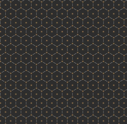 Star & Dash Black Geometric Vinyl Pattern