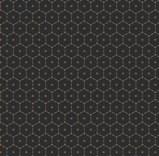 Star & Dash Black Geometric Vinyl Pattern