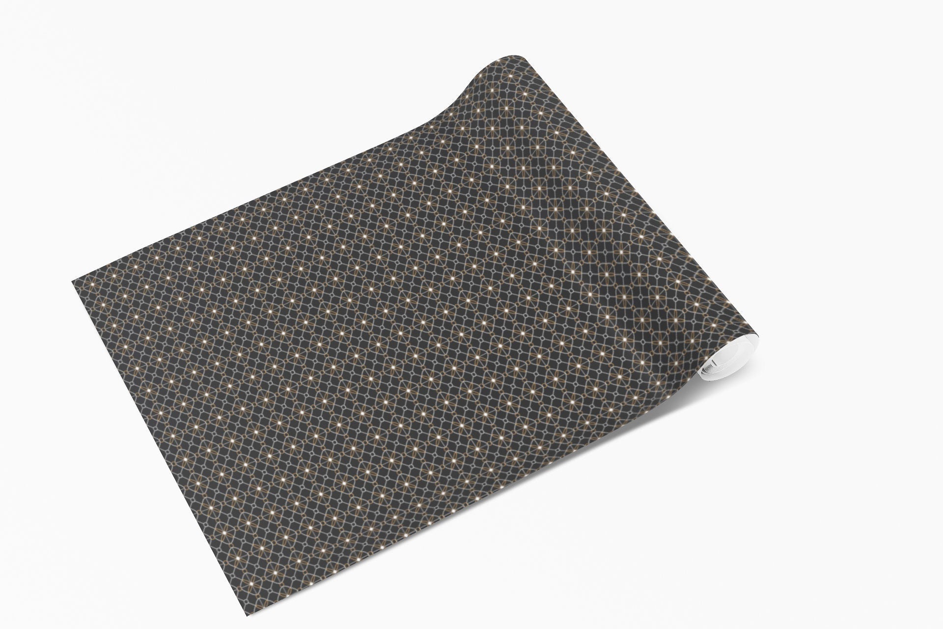 Black Geometric Pattern Vinyl Wrap Print
