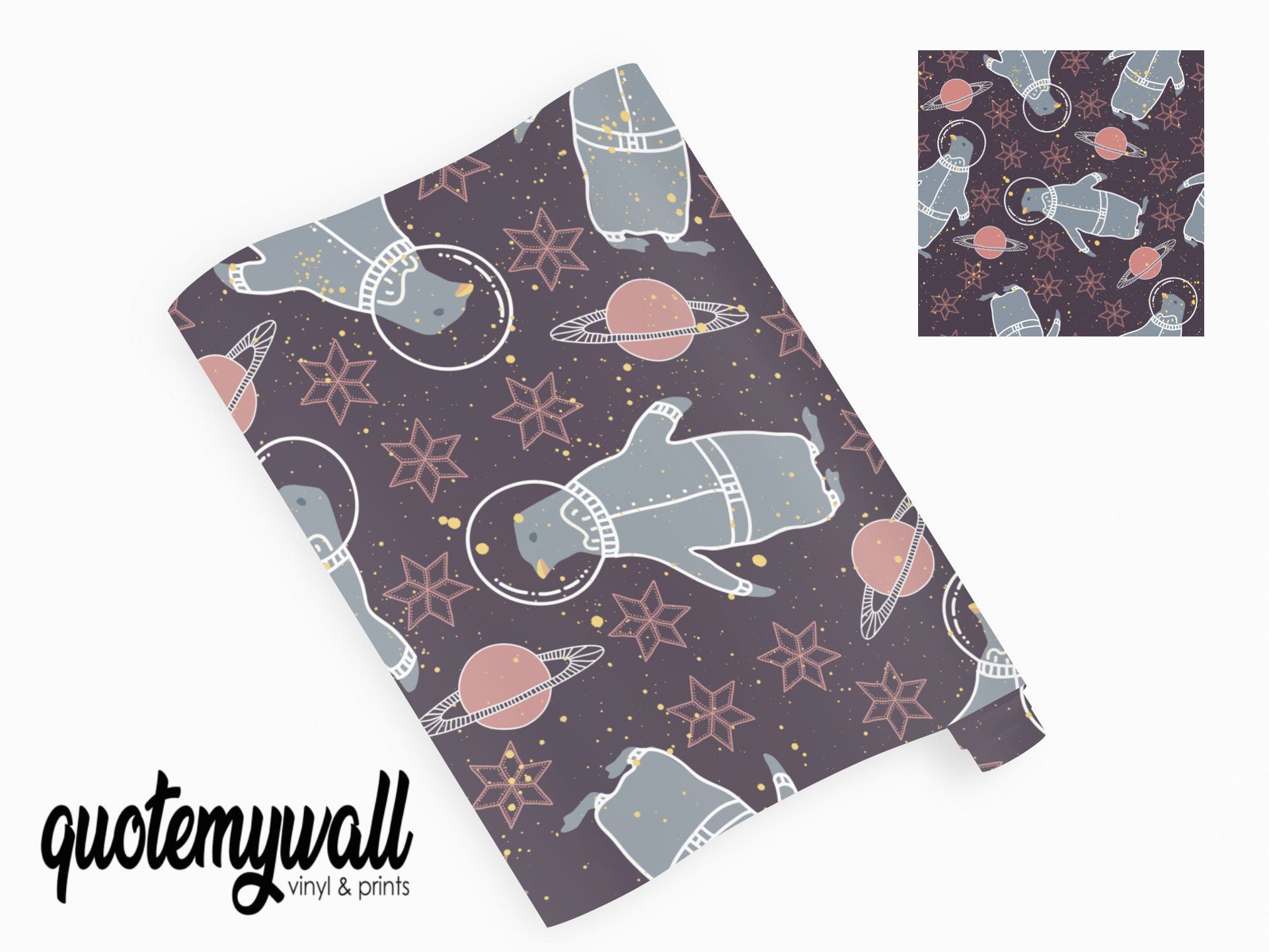 Penguins In Space Funny Animal Vinyl Sticker Wrap