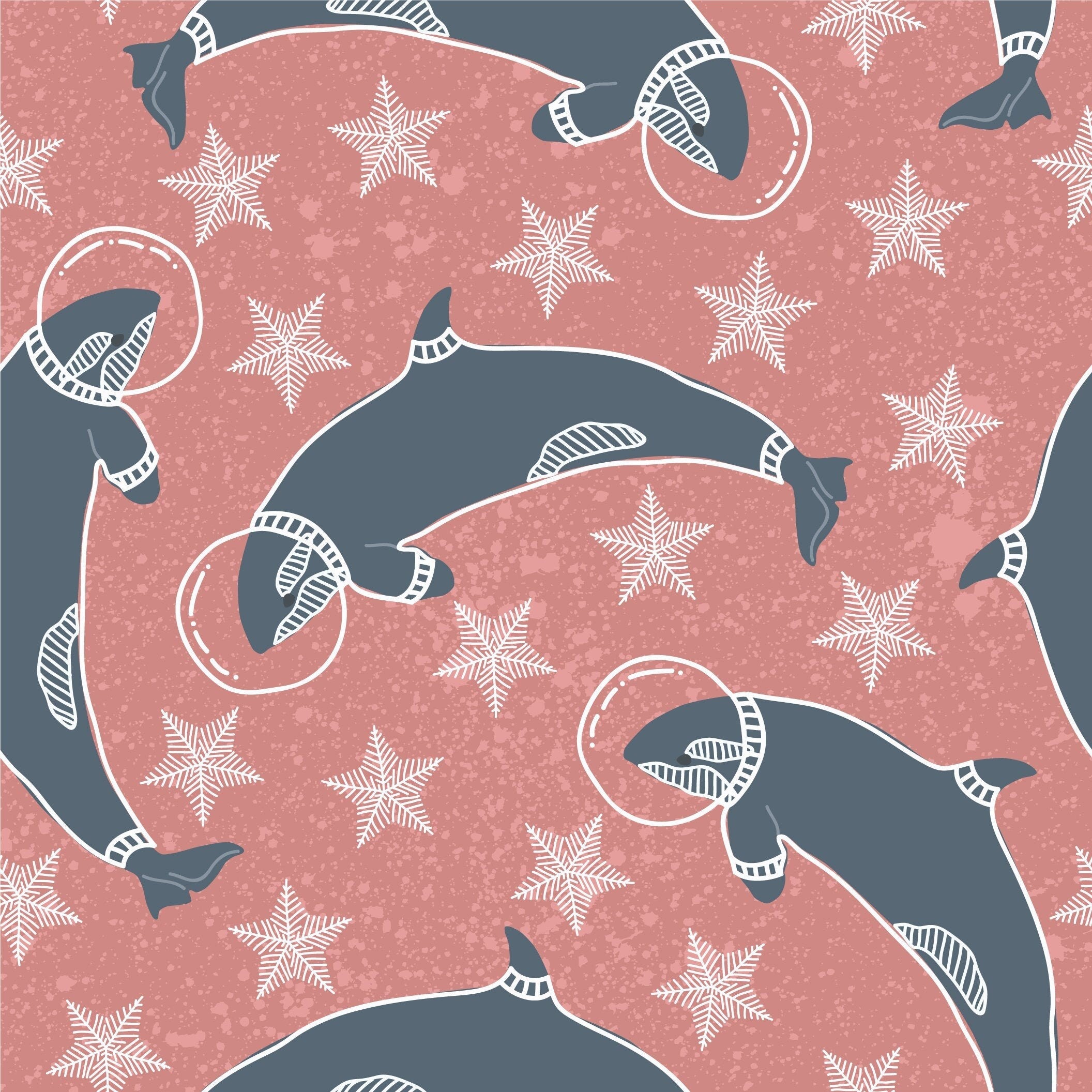 Whale Bubles & Stars Animal Vinyl Sticker Wrap