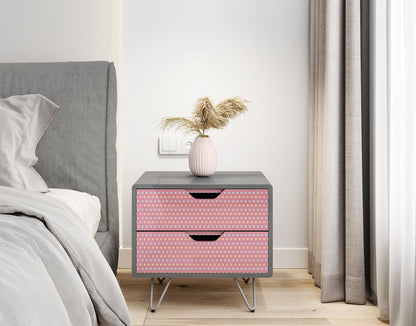 Pink Polka Dots Vinyl Furniture Wrap