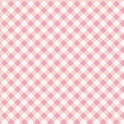 Baby Pink Checked Vinyl Furniture Wrap
