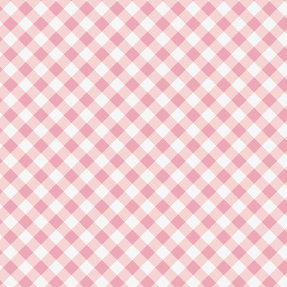 Baby Pink Checked Vinyl Furniture Wrap