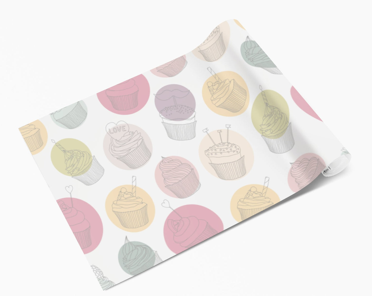 Pastel Colour Cupcake Vinyl Furniture Wrap