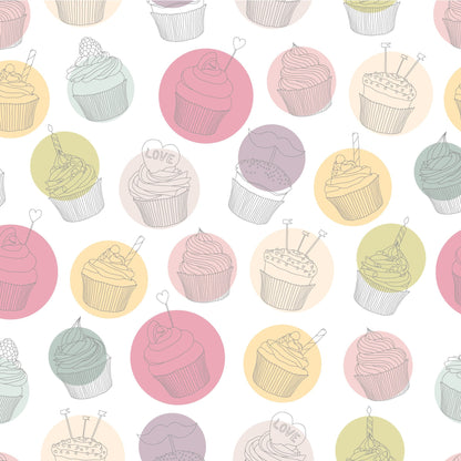 Pastel Colour Cupcake Vinyl Furniture Wrap