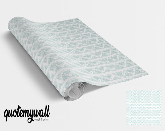 Light Blue Zig Zag Pattern Furniture Vinyl Wrap