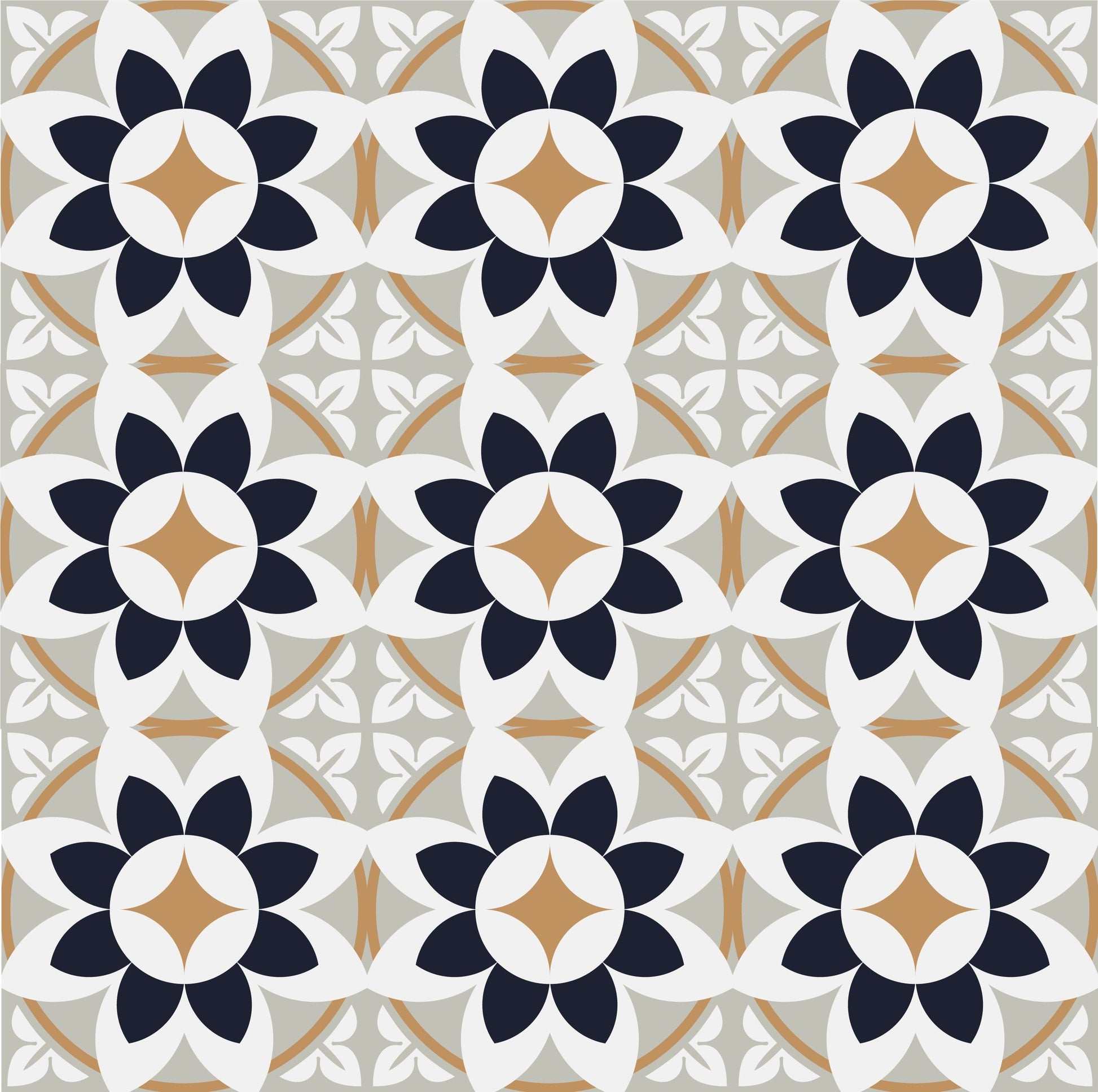 Black & Beige Tile Wrap Adhesive Sticker