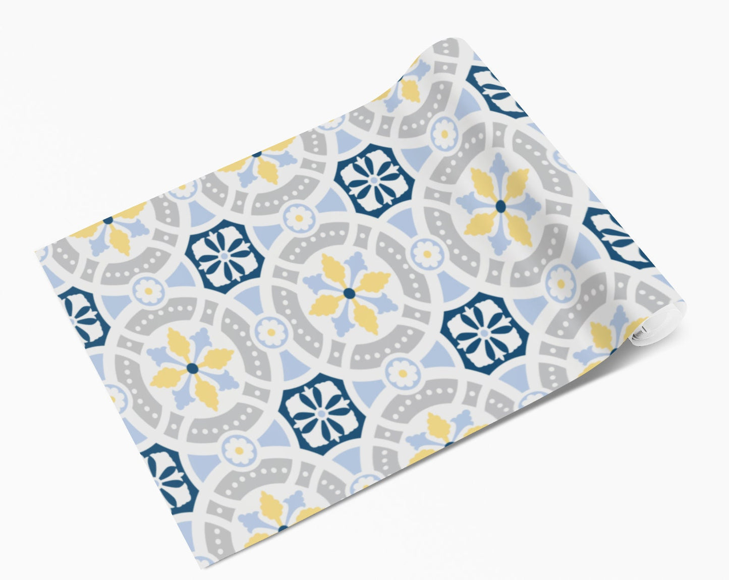 Black & Grey Dotted Vintage Tile Wrap Sticker