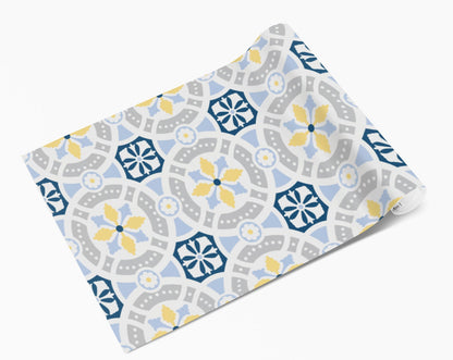 Black & Grey Dotted Vintage Tile Wrap Sticker
