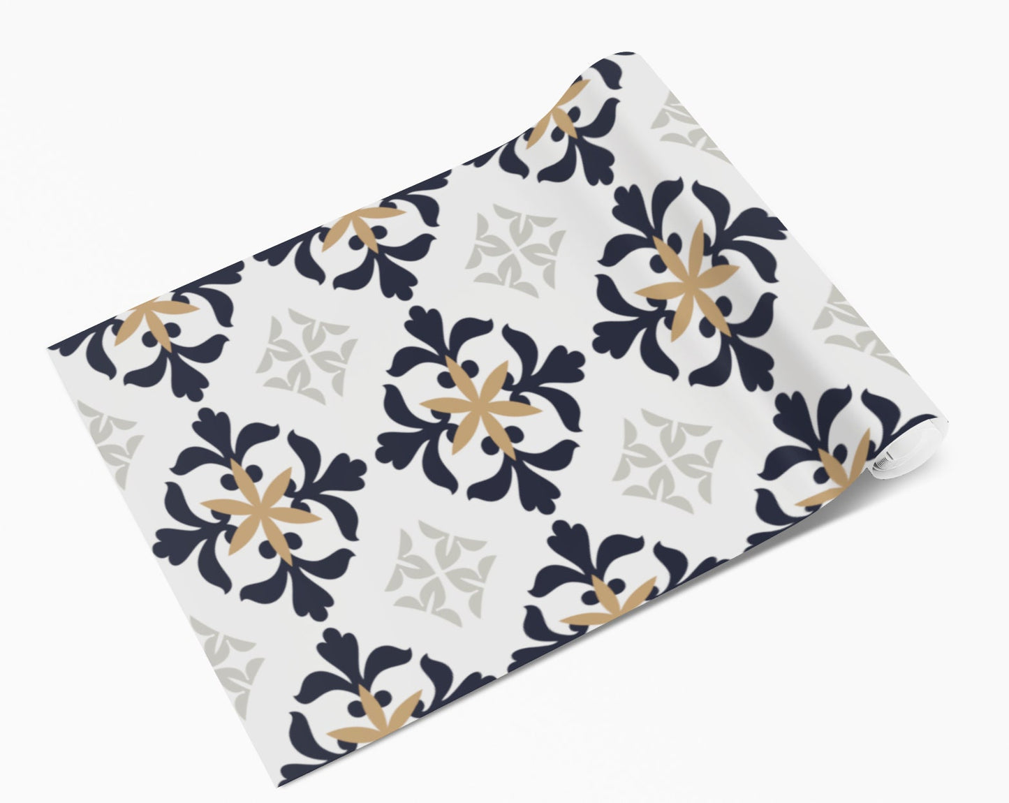 Black & Yellow Vintage Tile Wrap Sticker