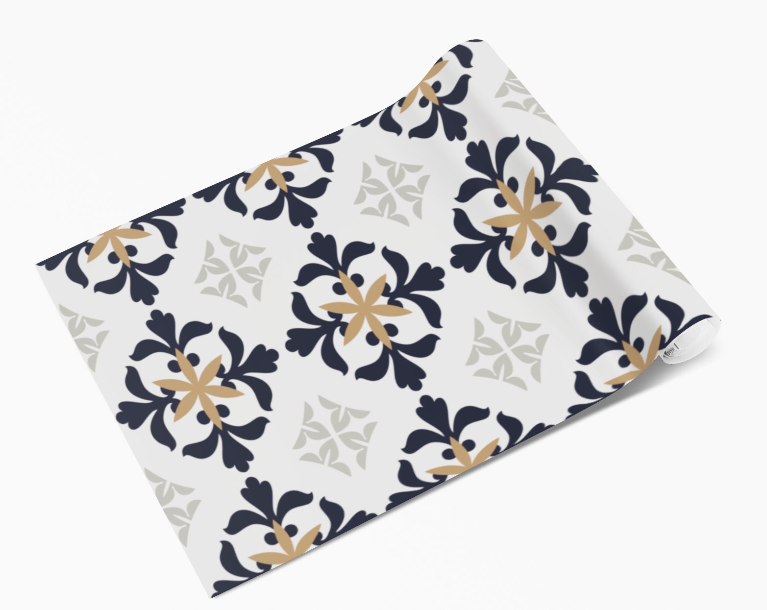 Black & Yellow Vintage Tile Wrap Sticker