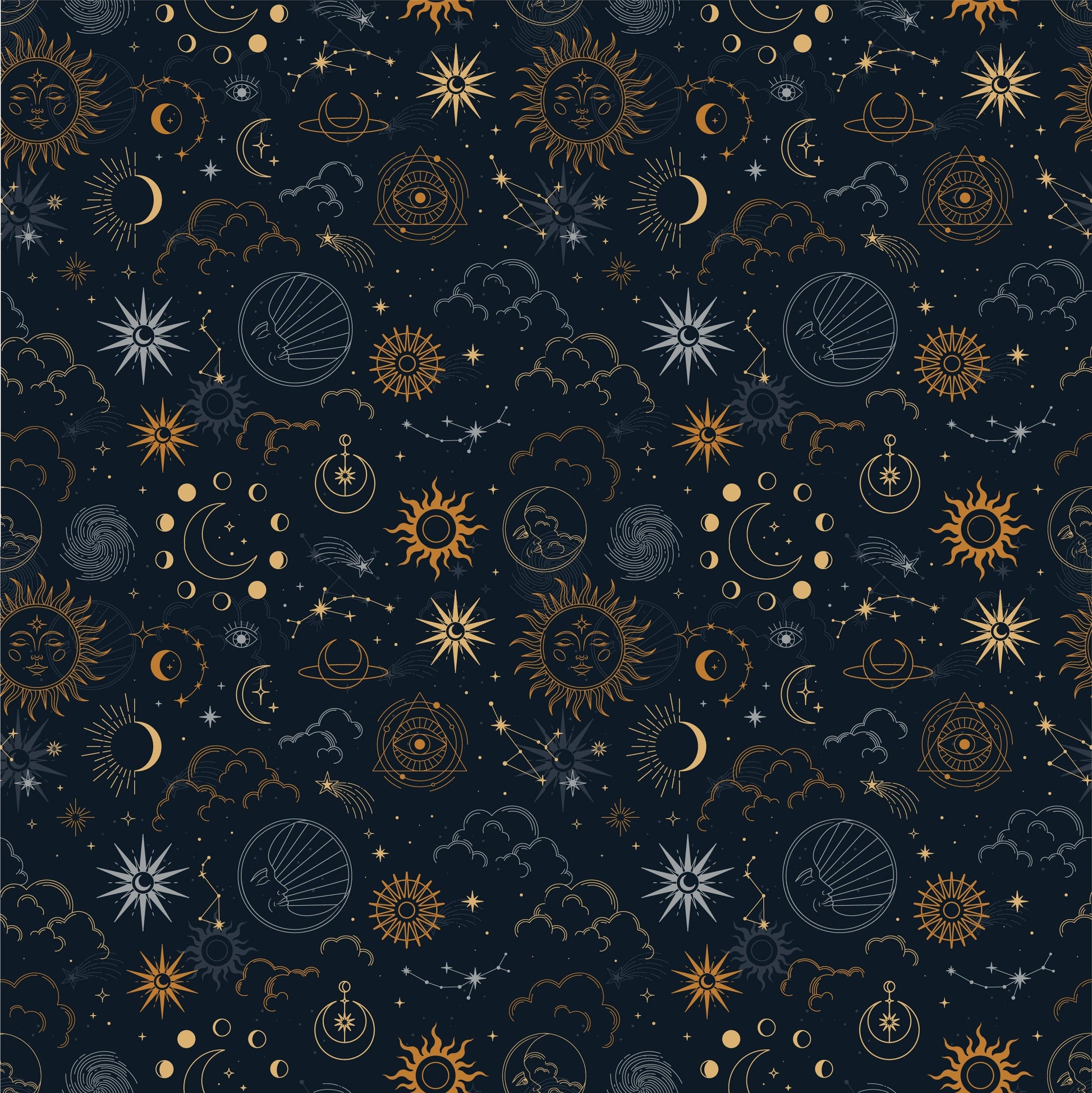 Constellations/Star & Moons Vinyl Furniture Wrap