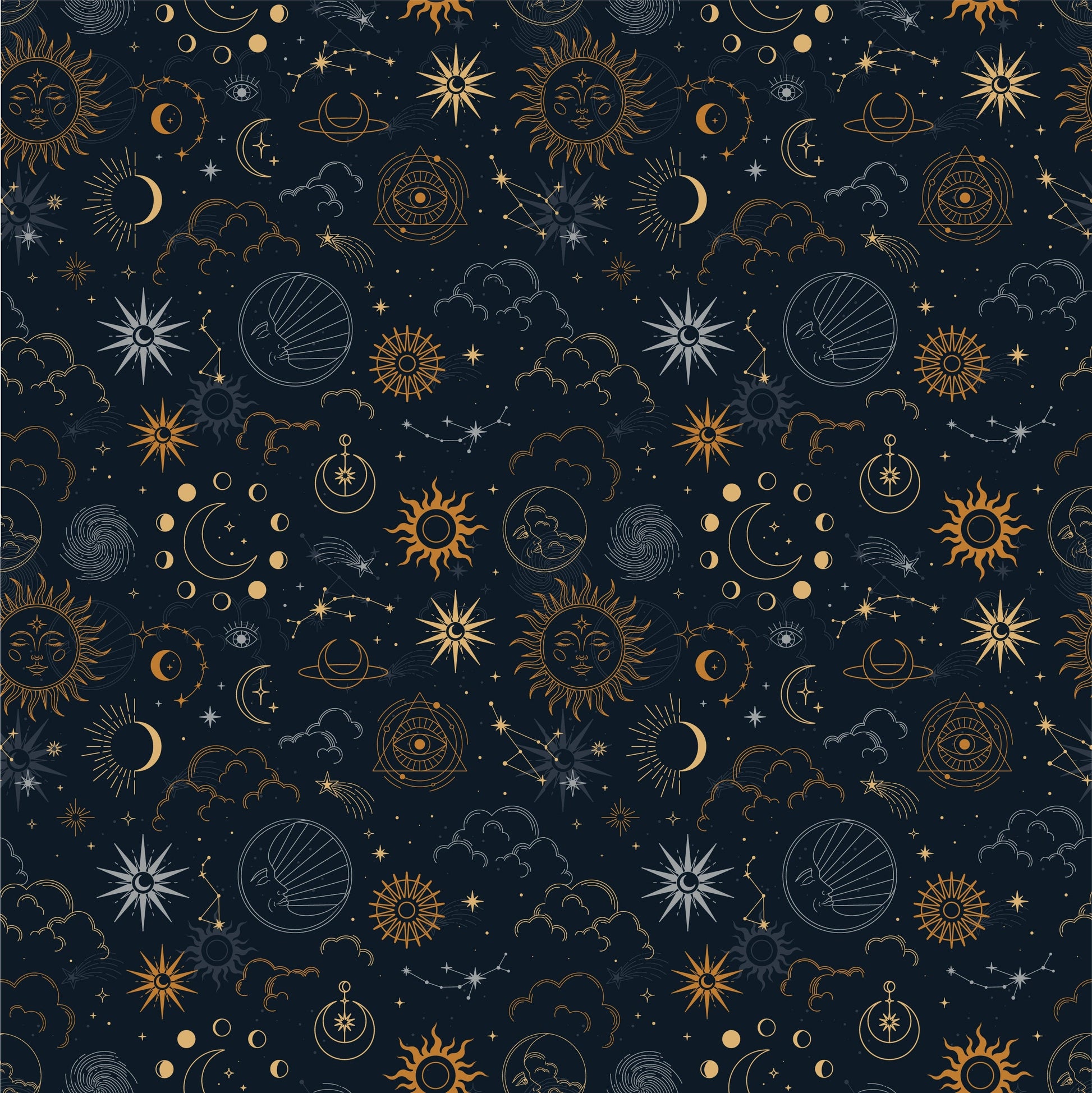 Constellations/Star & Moons Vinyl Furniture Wrap