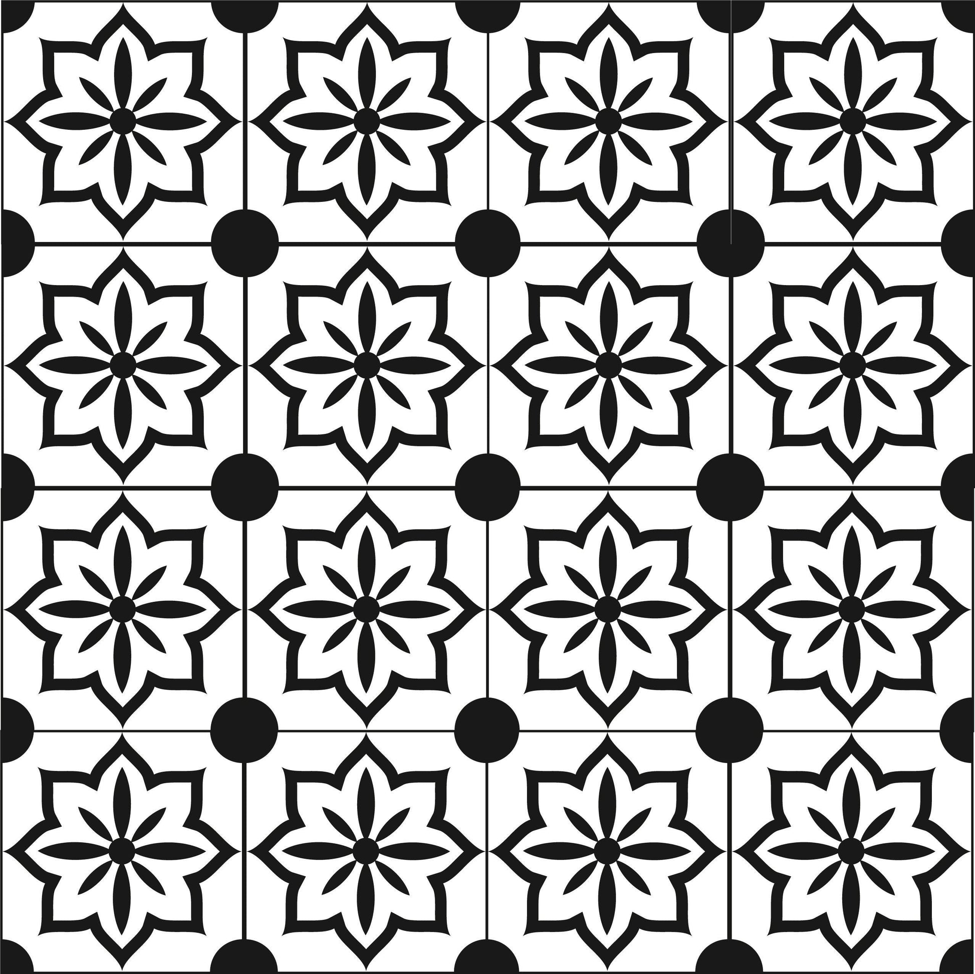 Black Pattern Tile Vinyl Sticker Wrap