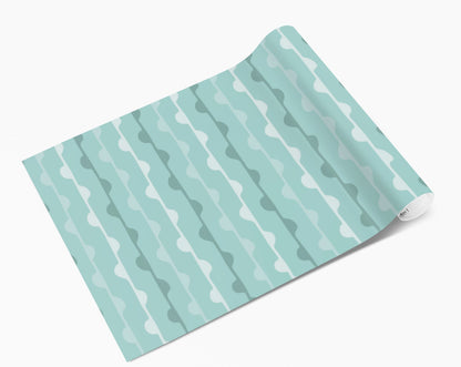 Mint Green  Squiggles Pattern Vinyl Wrap