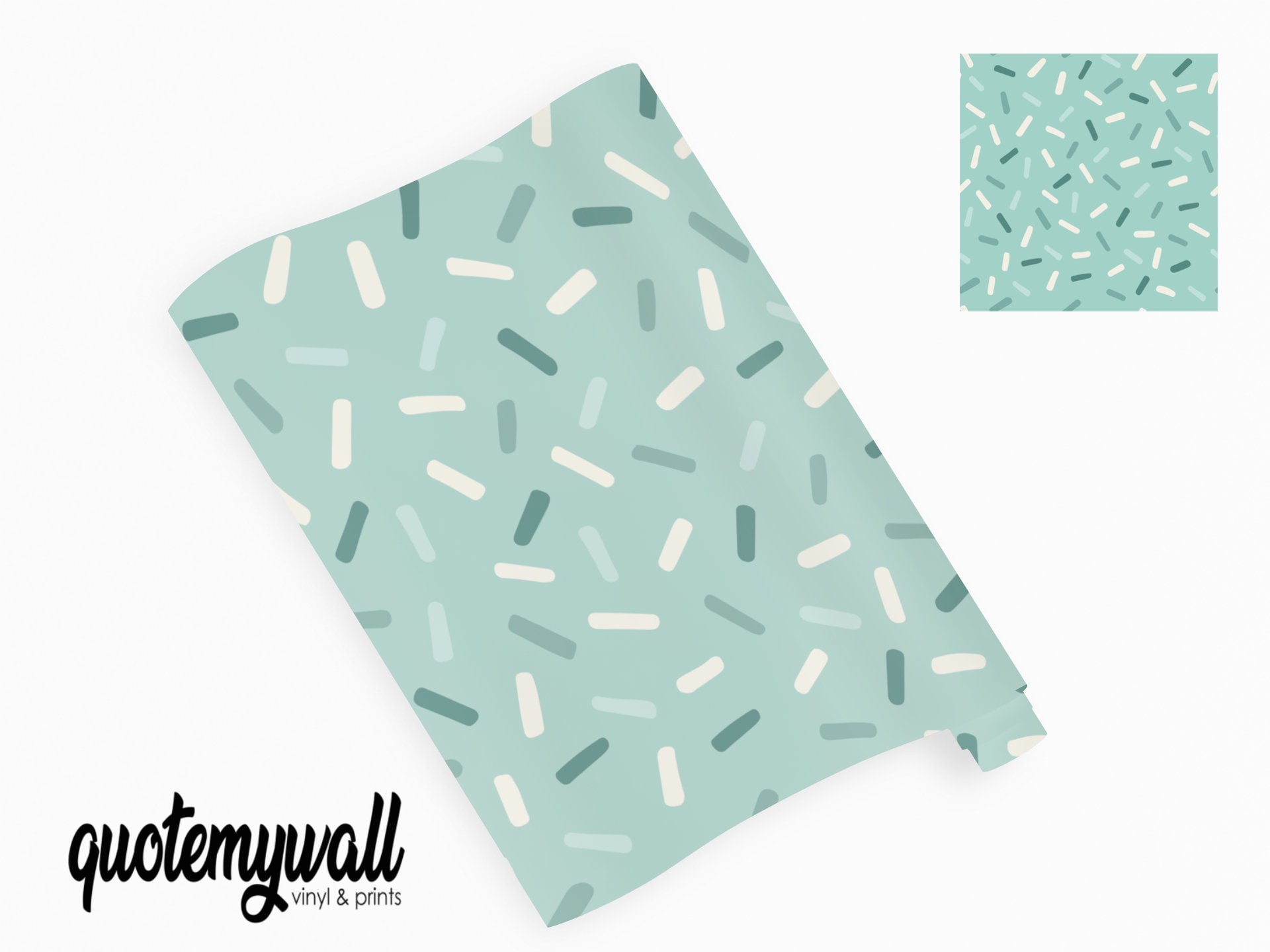 Mint Green Sprinkle Pattern Vinyl Wrap