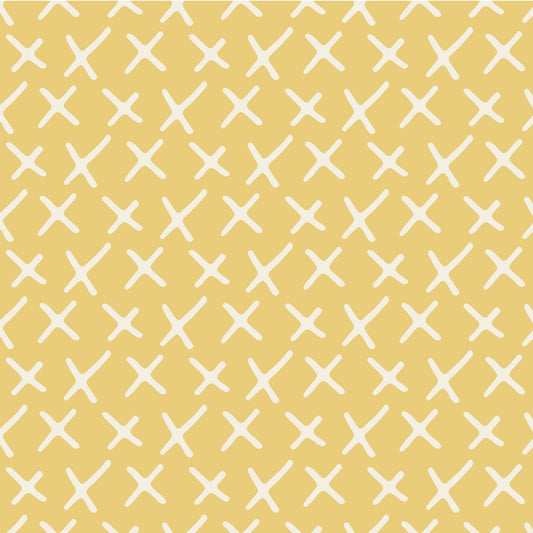 Yellow Cross Pattern Vinyl Window/Furniture Wrap