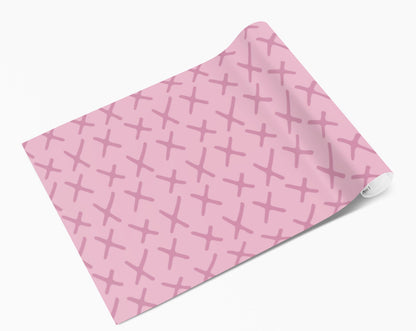 Pink Cross Pattern Vinyl Window/Furniture Wrap