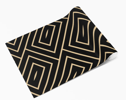 Gold Square Pattern Geometric Art Deco Vinyl Wrap