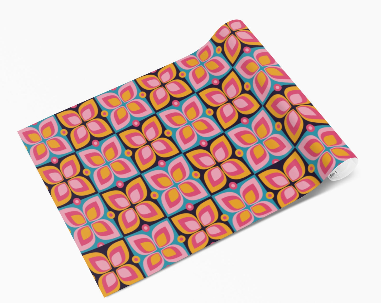 Geomteric Pattern Groovy Retro Vinyl Wrap