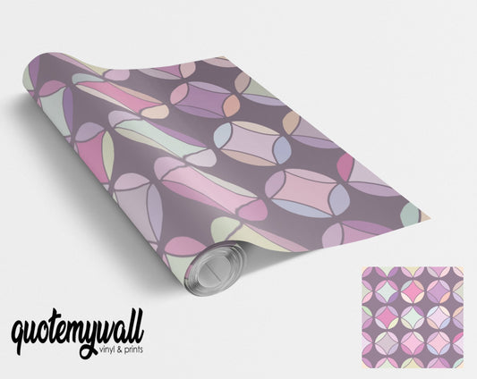 Lilac Circle Pattern Vinyl Furniture Wrap