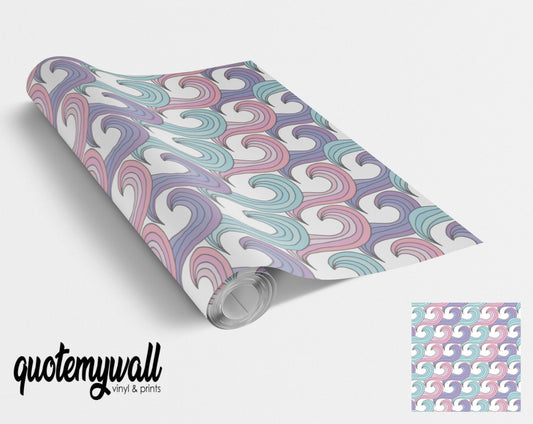 Pastel Wave Pattern Vinyl Wrap