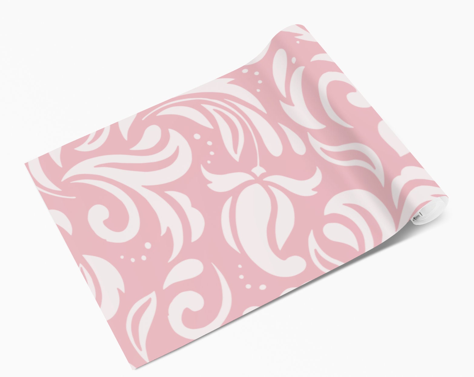Salmon Pink Floral Pattern Vinyl Furniture Wrap