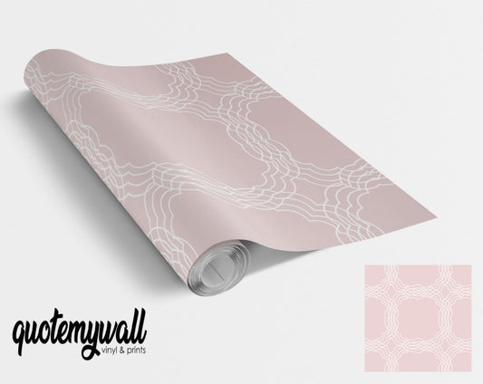 Salmon Pink Mandala Pattern Vinyl Furniture Wrap