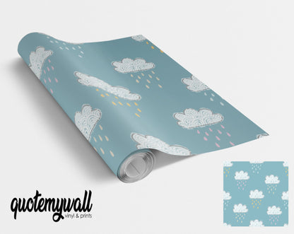 Rain Clouds Pattern Vinyl Furniture Wrap