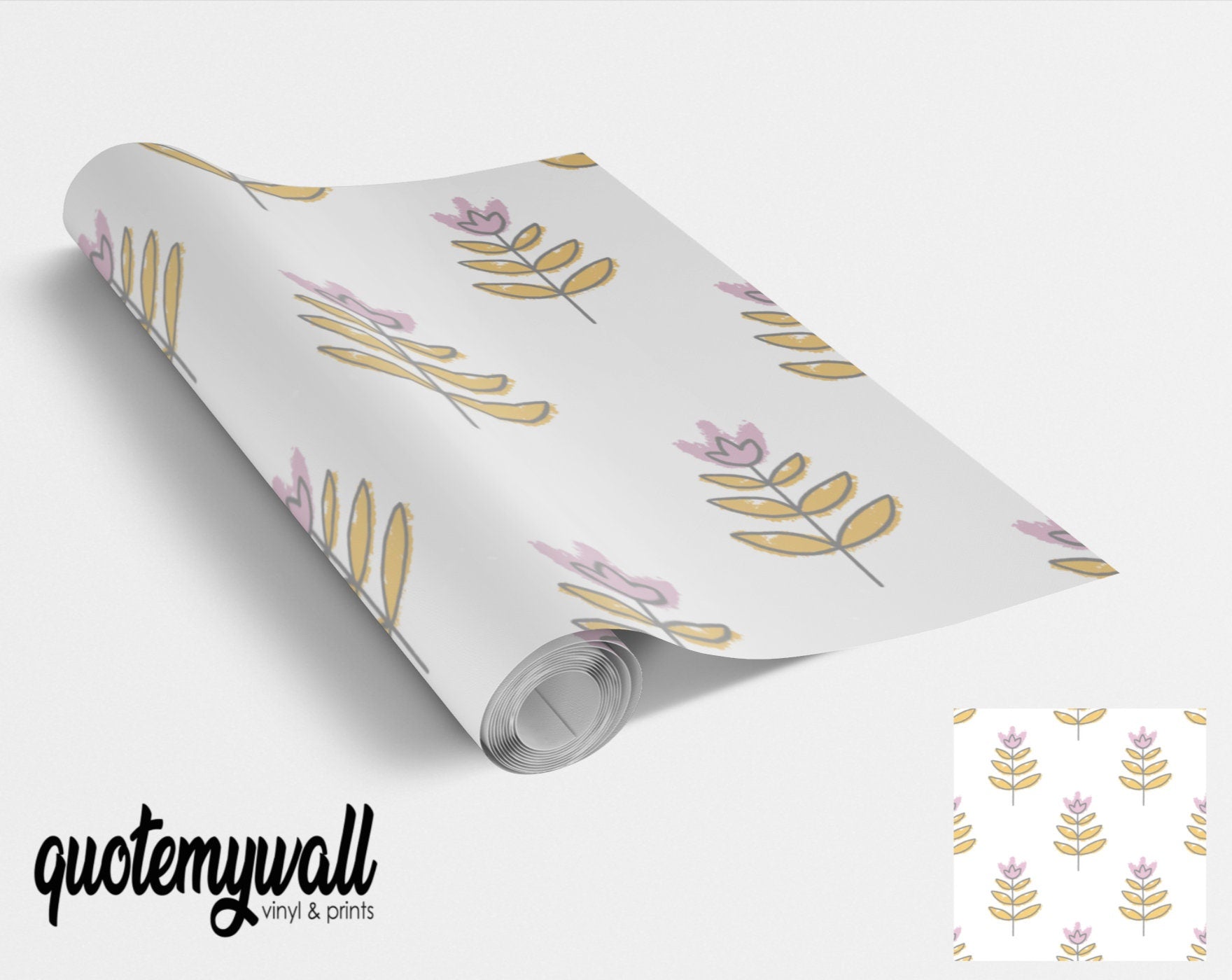 Ash Leaf Hand Drawn Pattern Vinyl Wrap