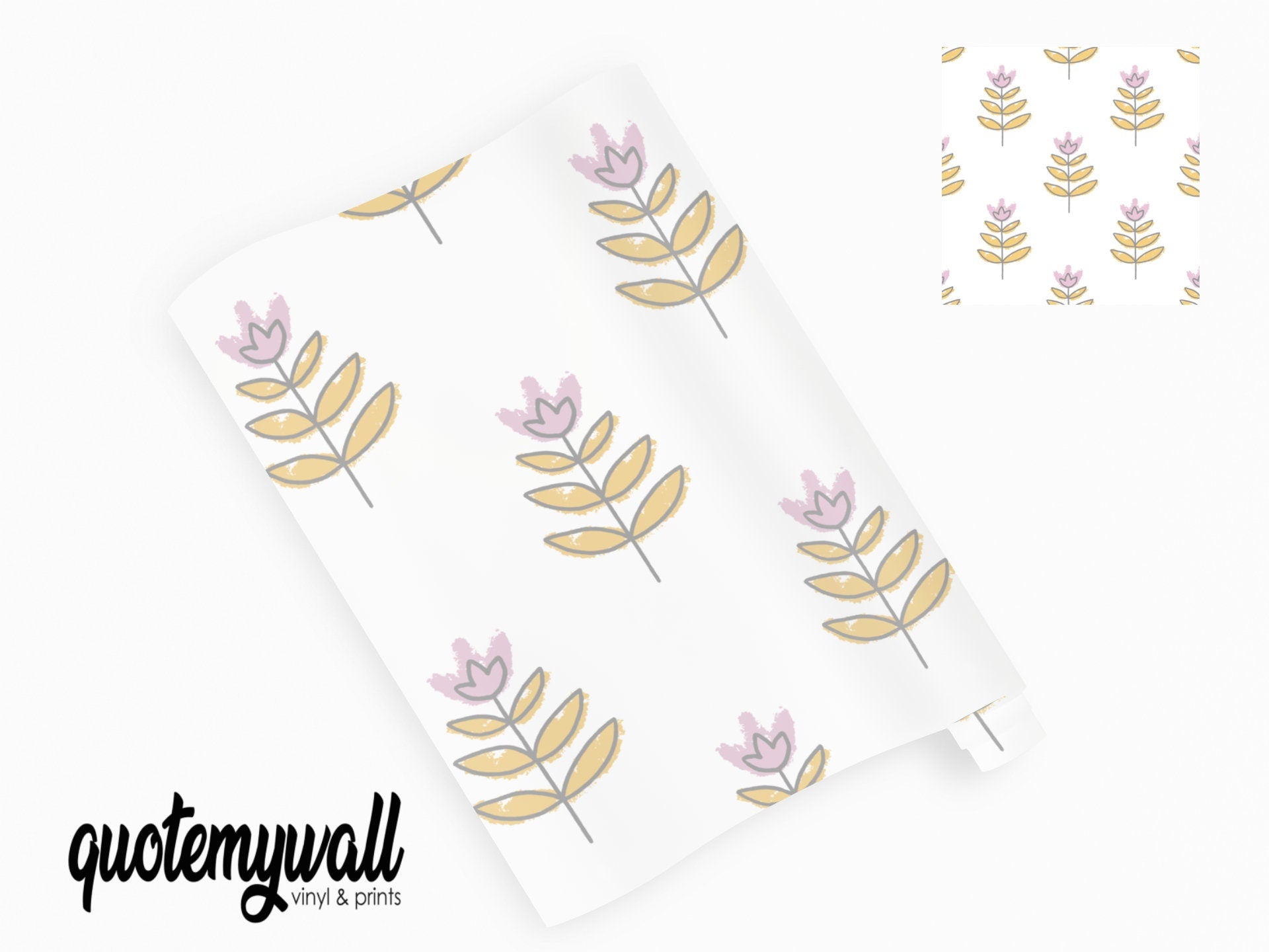 Ash Leaf Hand Drawn Pattern Vinyl Wrap