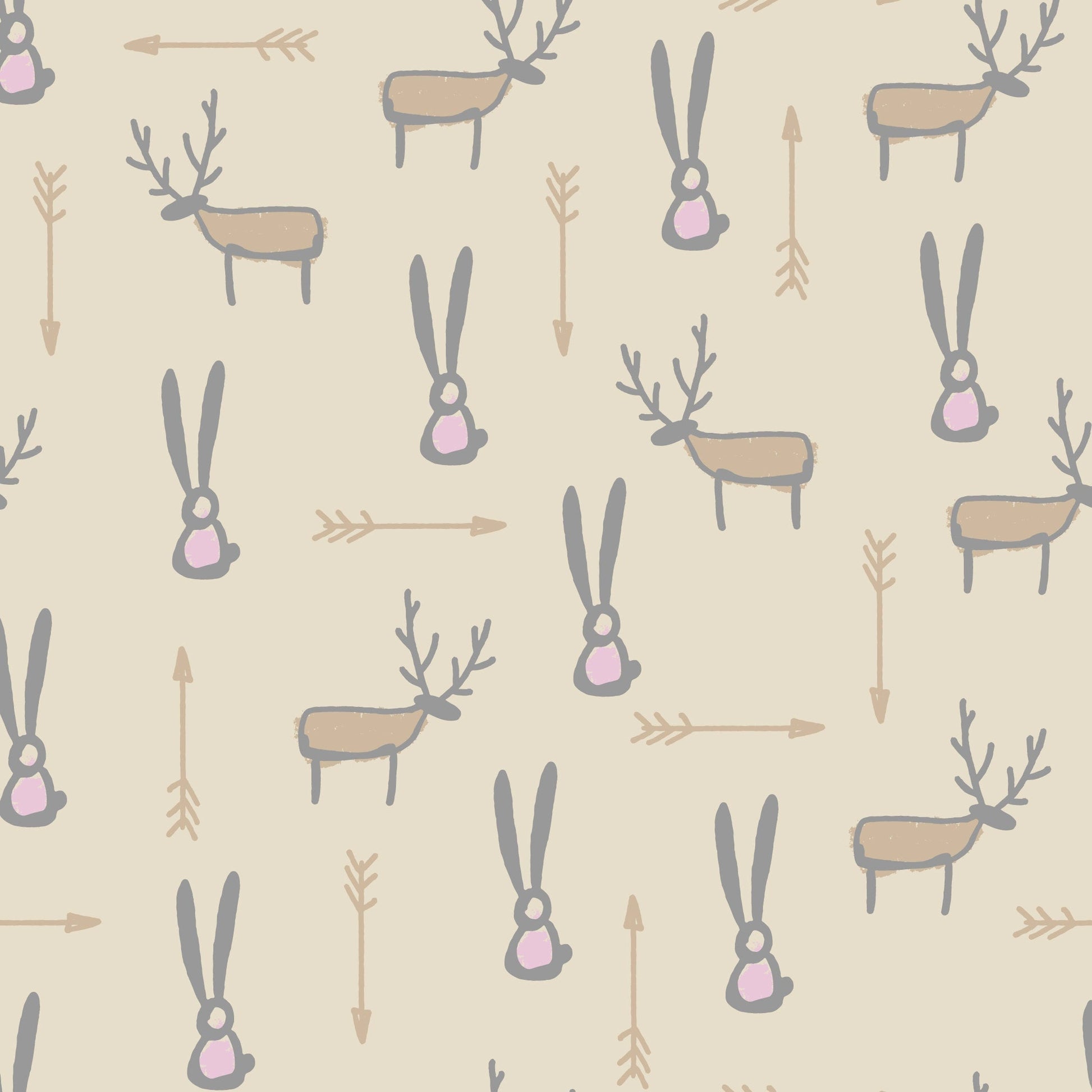 Deer, Bunny & Arrows Pattern Vinyl Wrap