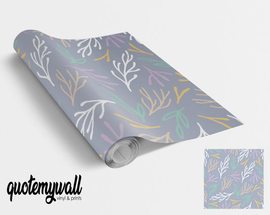 Purple Floral Pattern Vinyl Wrap