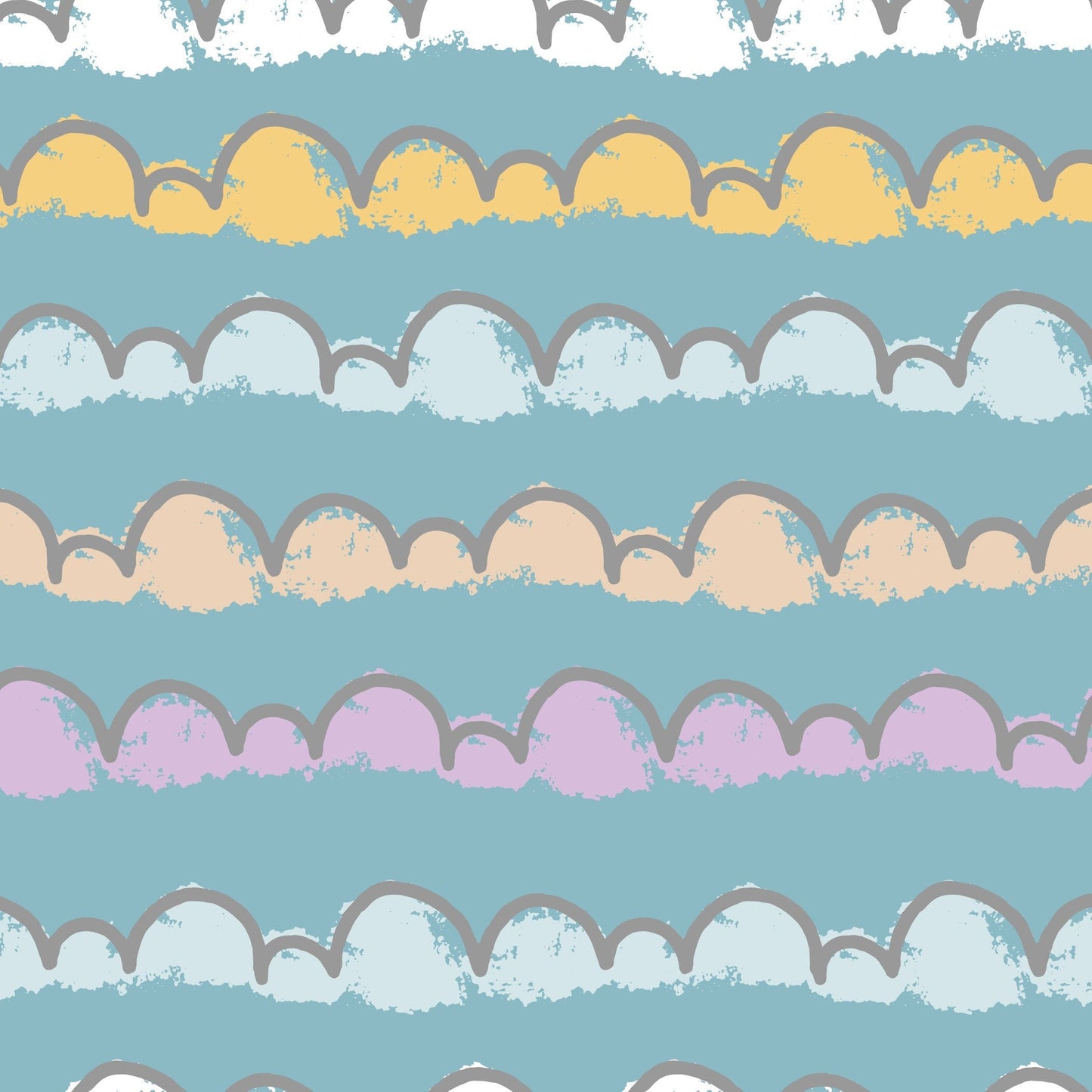 Pastel Hand Drawn Clouds Pattern Vinyl Wrap
