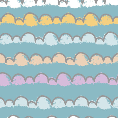 Pastel Hand Drawn Clouds Pattern Vinyl Wrap