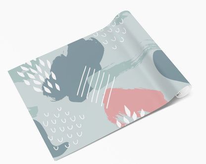 Grey Brush Stroke Abstract Pattern Vinyl Wrap