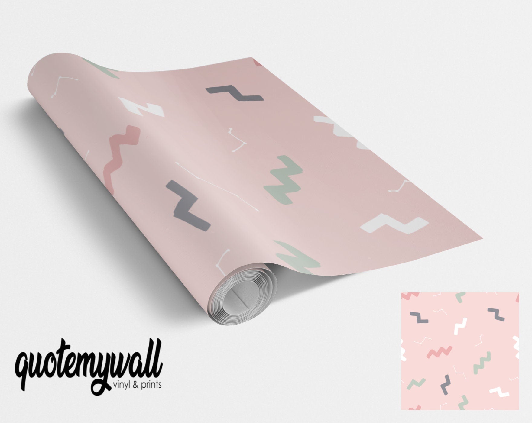 Pink Lightning Pattern Vinyl Furniture Wrap