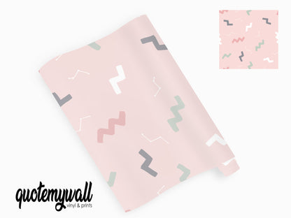 Pink Lightning Pattern Vinyl Furniture Wrap