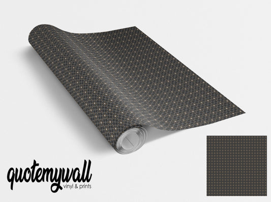 Black Geometric Pattern Vinyl Wrap Print