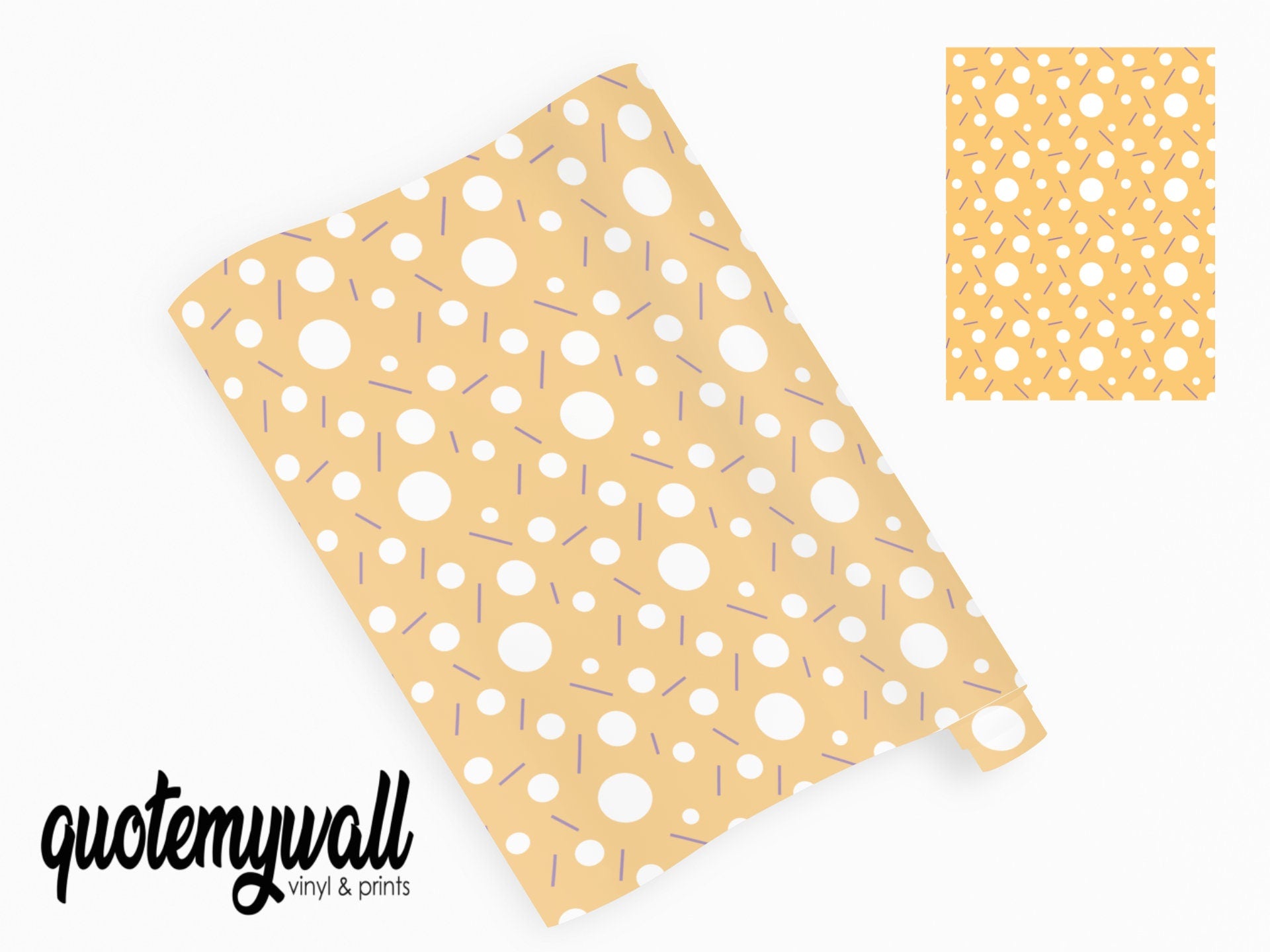 Polka Dots & Lines Pattern Vinyl Wrap