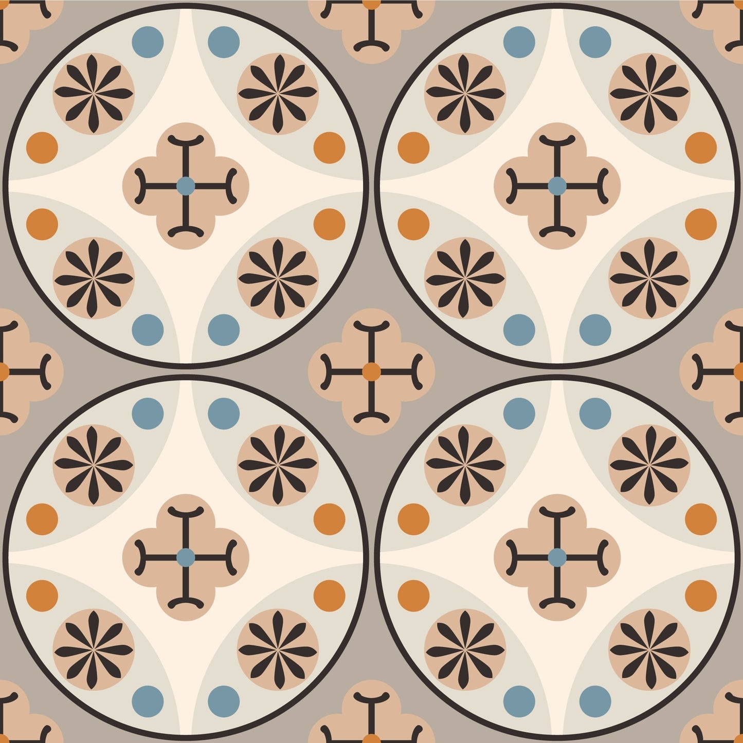 French Tiles Blue/Yellow Vinyl Wrap